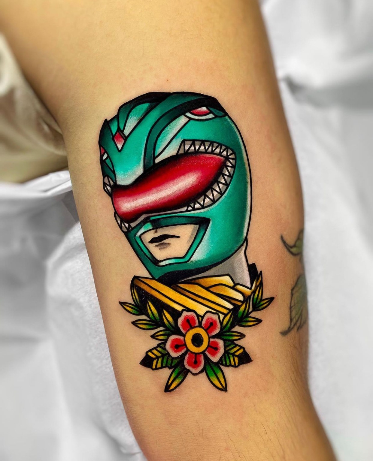 Tattoo uploaded by Ross Howerton  Levi Barnetts IGxlevibarnetttattoox  killer portrait of the Green Ranger ComicCon GreenRanger LeviBarnett  portraiture PowerRangers  Tattoodo